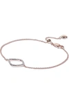 Monica Vinader Rose Gold Vermeil Riva Mini Diamond Kite Bracelet
