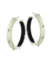Alexis Bittar Lucite Studded Hoop Earrings/2"