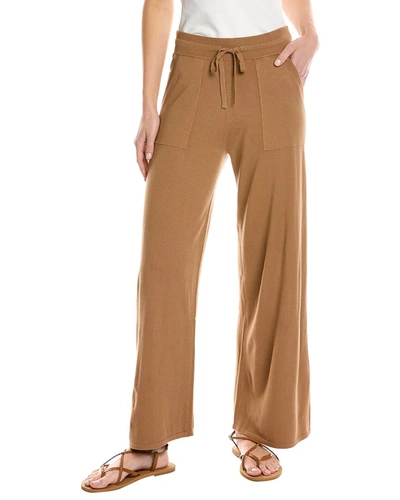 Splendid Veronica Wide Leg Sweater Pants In Brown