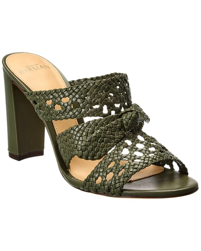 Alexandre Birman Clarita 90 Leather Sandal In Green