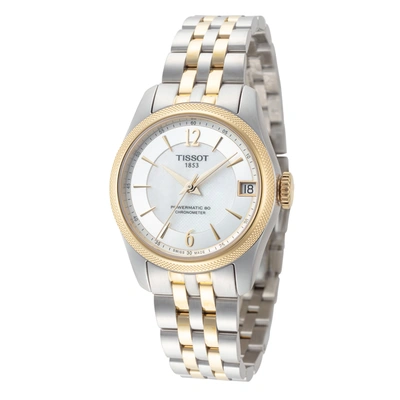 Tissot T-classic Ballade Automatic Mother Of Pearl Dial Ladies Watch T108.208.22.117.00 In Gold