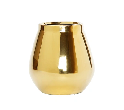 Vivience Polished Vase In Gold
