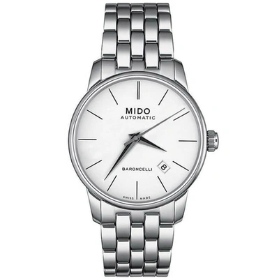 Mido Men's Baroncelli 38mm Automatic Watch In Silver