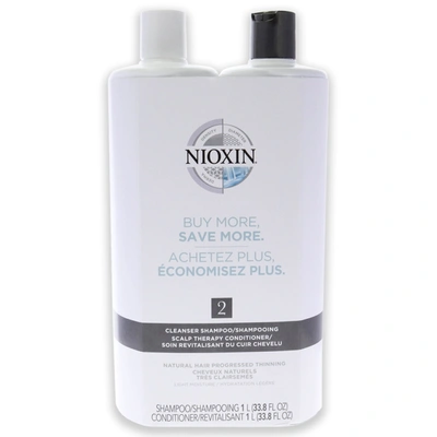 Nioxin System 2 Kit By  For Unisex - 33.8oz Shampoo, Conditioner In Silver