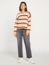 Volcom Bubble Tea Chenille Sweater In Pink