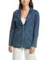 Gracia Denim Oversize Blazer In Denim Blue In Blue