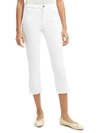 Jen7 By 7 For All Mankind Capri Skinny Jeans With Split Hem In White