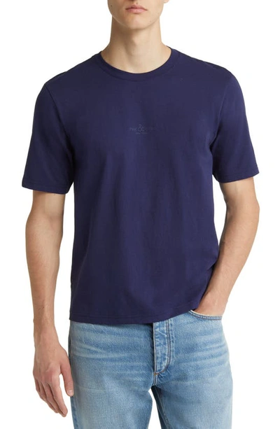 Rag & Bone White Miles Principal T-shirt In Dark Blue