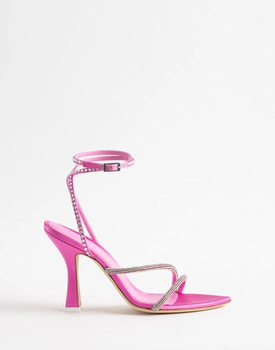 3juin 70mm Crystal Embellished Sandals In Pink