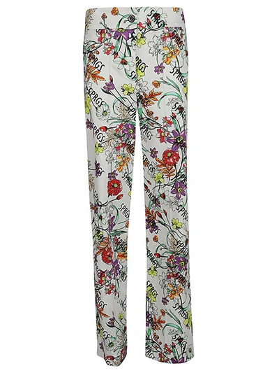 5 Progress Printed Cotton Trousers In White