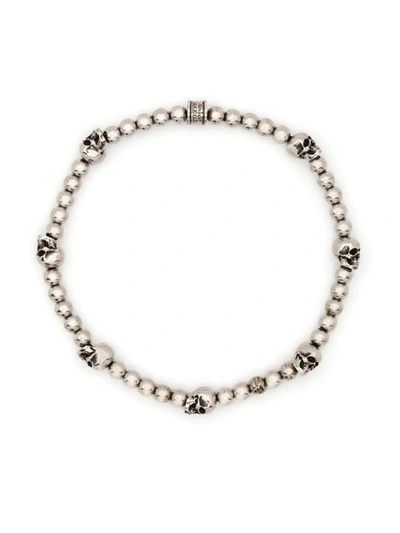 Alexander Mcqueen Beads Bracelet In Silver