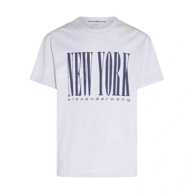 Alexander Wang Ny Puff Graphic Tee In Compact Jersey In