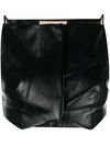 Aya Muse Black Elfi Faux-leather Tank Top In Black