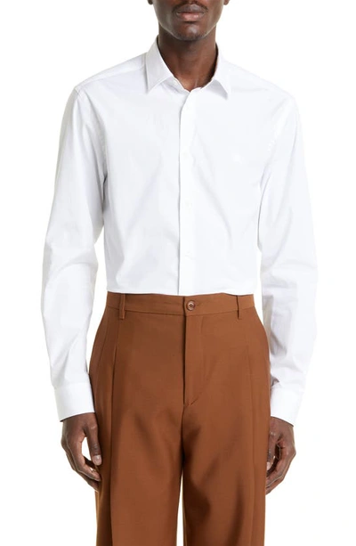 Burberry Sherfield Stretch Cotton Shirt In White