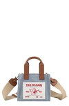 TRUE RELIGION BRAND JEANS CANVAS MINI TOTE BAG