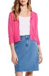 Nic + Zoe Easy Featherweight Linen Blend Cardigan In Pink