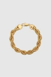 Anine Bing Twist Rope Bracelet In Gold In 14k Gold