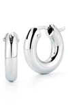 Roberto Coin 18k White Gold Hoop Earrings In Wg