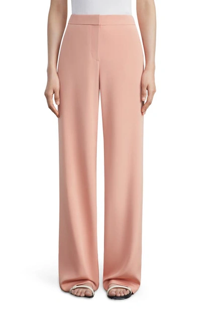 Lafayette 148 Sullivan Silk Stretch Crepe De Chine Pants In Coral Haze