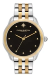Olivia Burton Women's Celestial Starlight Two-tone Stainless Steel Watch 36mm In Black