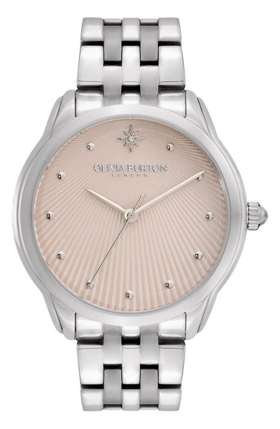 Olivia Burton Women's Celestial Starlight Silver-tone Stainless Steel Watch 36mm In Pink/silver