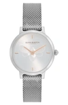 Olivia Burton Women's Ultra Slim Bee Silver-tone Stainless Steel Watch 28mm