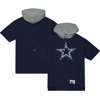 MITCHELL & NESS MITCHELL & NESS NAVY DALLAS COWBOYS POSTGAME SHORT SLEEVE HOODIE
