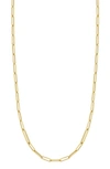 Roberto Coin 18k Yellow Gold Paper Clip Chain Necklace In Yg