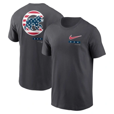 NIKE NIKE ANTHRACITE CHICAGO CUBS AMERICANA T-SHIRT