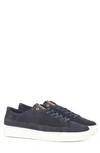 Barbour Liddesdale Quilted Shell And Woven Low-top Trainers In Navy Suede
