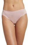 Hanro Seamless Cotton High Cut Briefs In Pale Pink