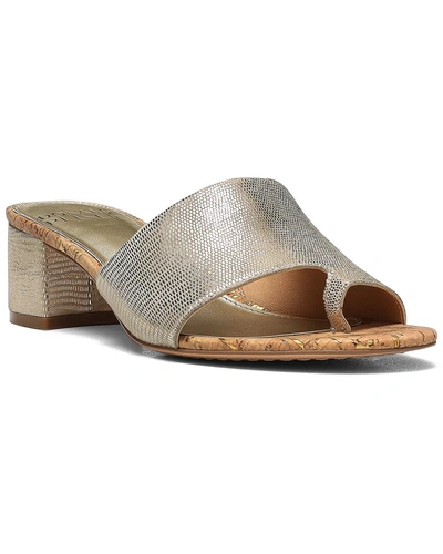 Donald Pliner Naia Embossed Slide Sandal In Grey