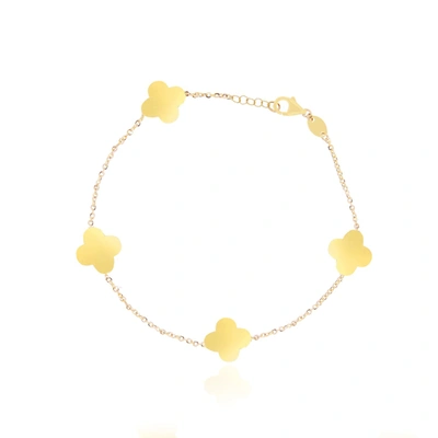 The Lovery Small Gold Clover Bracelet