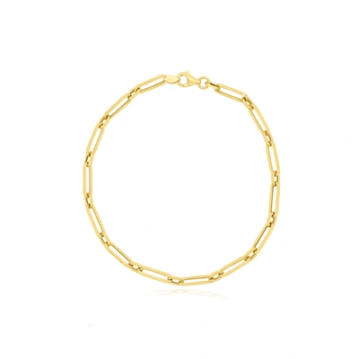 The Lovery Paperclip Round Link Bracelet In Gold
