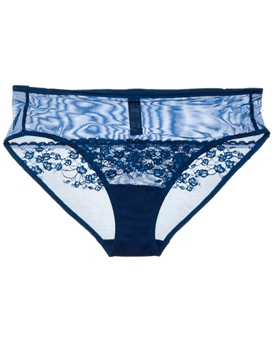 Natori Cherry Blossom Sheer Briefs In Blue