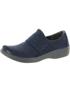 Bzees Poppyseed Womens Slip On Comfort Casual And Fashion Sneakers In Blue