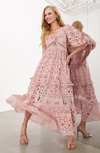 ASOS DESIGN EDITION BRODERIE TWIST FRONT DRESS