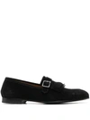 DOUCAL'S DOUCAL'S SUEDE LOAFER WITH FRINGES AND BUCKLE