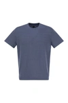Fedeli Exreme - Linen Flex T-shirt In Avio