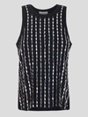Ganni Women's Bead & Sequin-embroidered Tank In Black