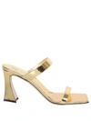 Giuseppe Zanotti Metallic Dual-buckle Slide Sandals In Gold