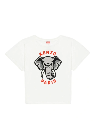 Kenzo Logo-print Short-sleeve T-shirt In White