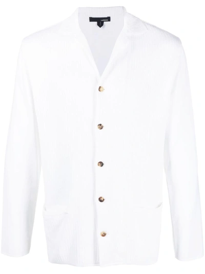 Lardini Spread-collar Long-sleeved Shirt In White