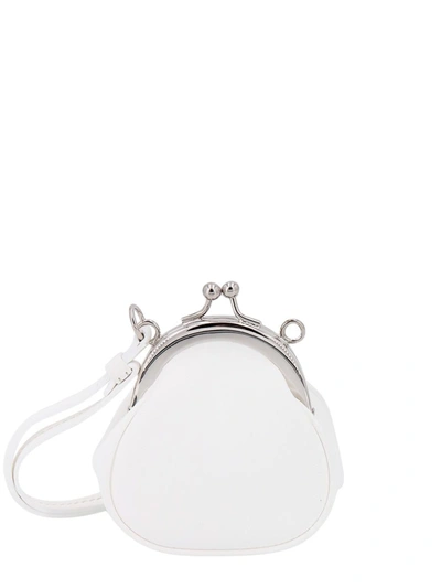 Maison Margiela Four Stitch Detailed Micro Handbag In White