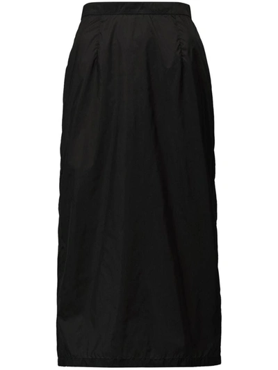 Maison Margiela High-waisted Chiffon Straight Skirt In Black