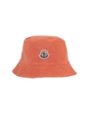 Moncler Reversible Dropped Wide Brim Bucket Hat In Orange