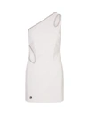 Philipp Plein One-shoulder Mini Dress In White Cady In White