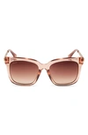 Diff 54mm Square Sunglasses In Nude Crystal Brown Gradient
