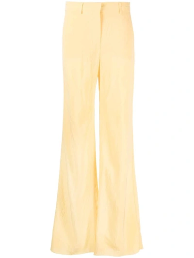 Sportmax Ausgestellte High-waist-hose In Gelb