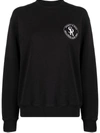 Sporty And Rich Sporty & Rich S&r Logo Printed Sweatshirt In Black